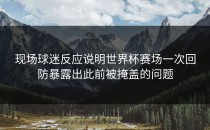 现场球迷反应说明世界杯赛场一次回防暴露出此前被掩盖的问题